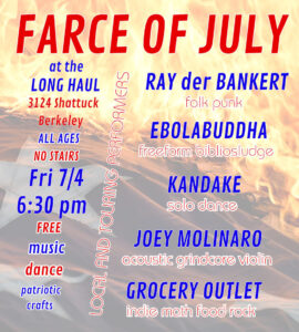 Farce of July flyer
